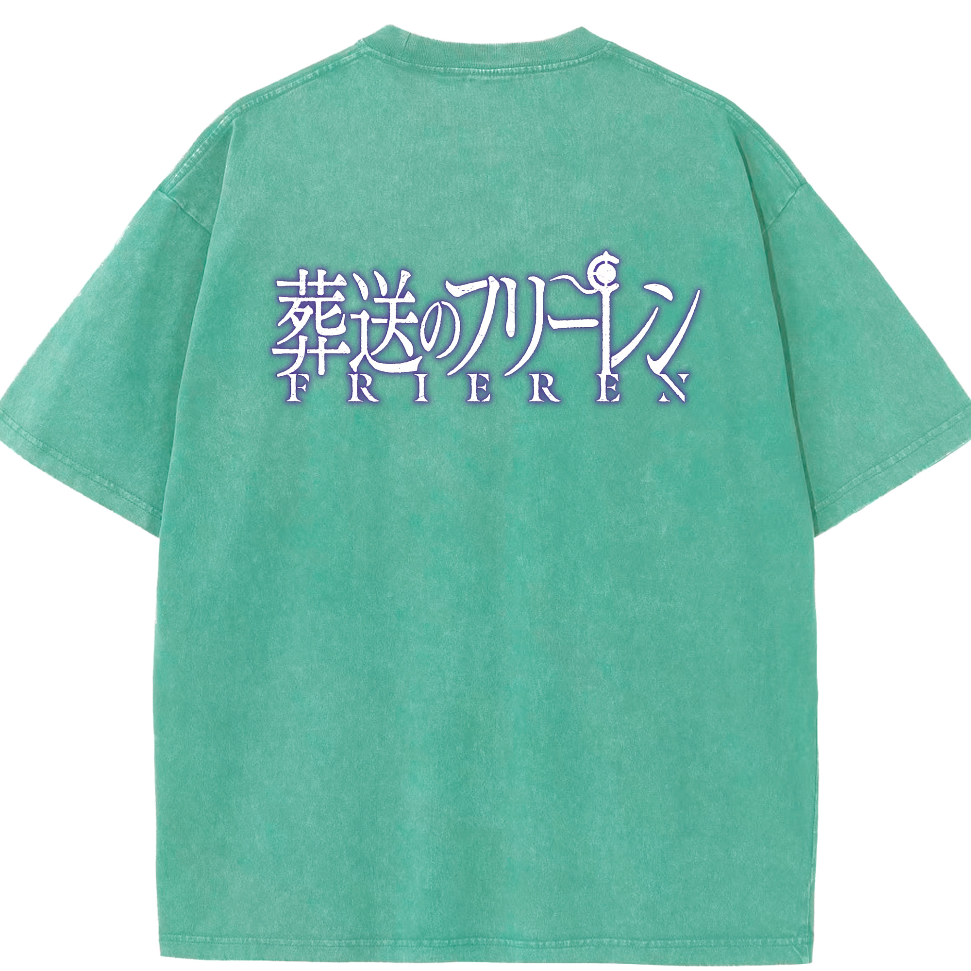 （画像用） 葬送のフリーレン Frieren 綿100% ヴィンテージ風 半袖Tシャツ（背面プリント）